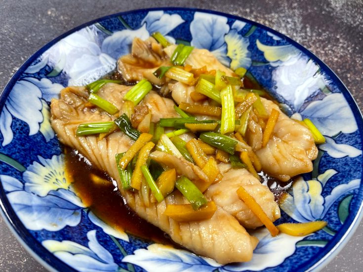 Pan Seared Fish With Ginger, Scallions, and Soy