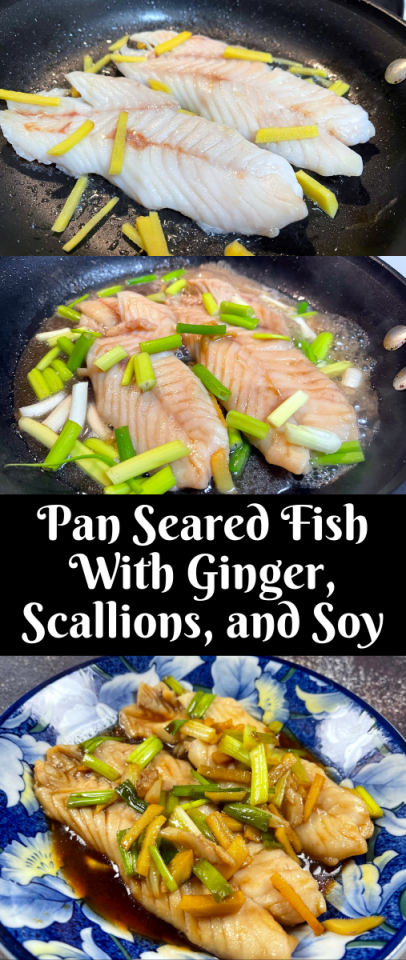 Pan Seared Fish With Ginger, Scallions, and Soy • Oh Snap! Let's Eat!