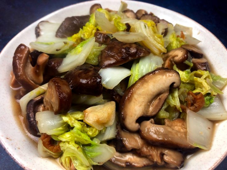 Shiitake Mushrooms Napa Cabbage Stir Fry