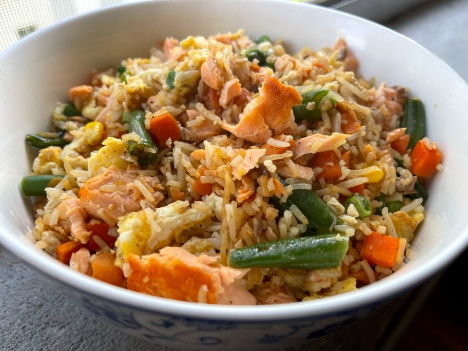 Salmon Fried Rice • Oh Snap! Let's Eat!
