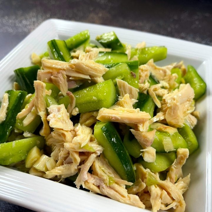 Chinese Shredded Chicken & Cucumber Salad Recipe