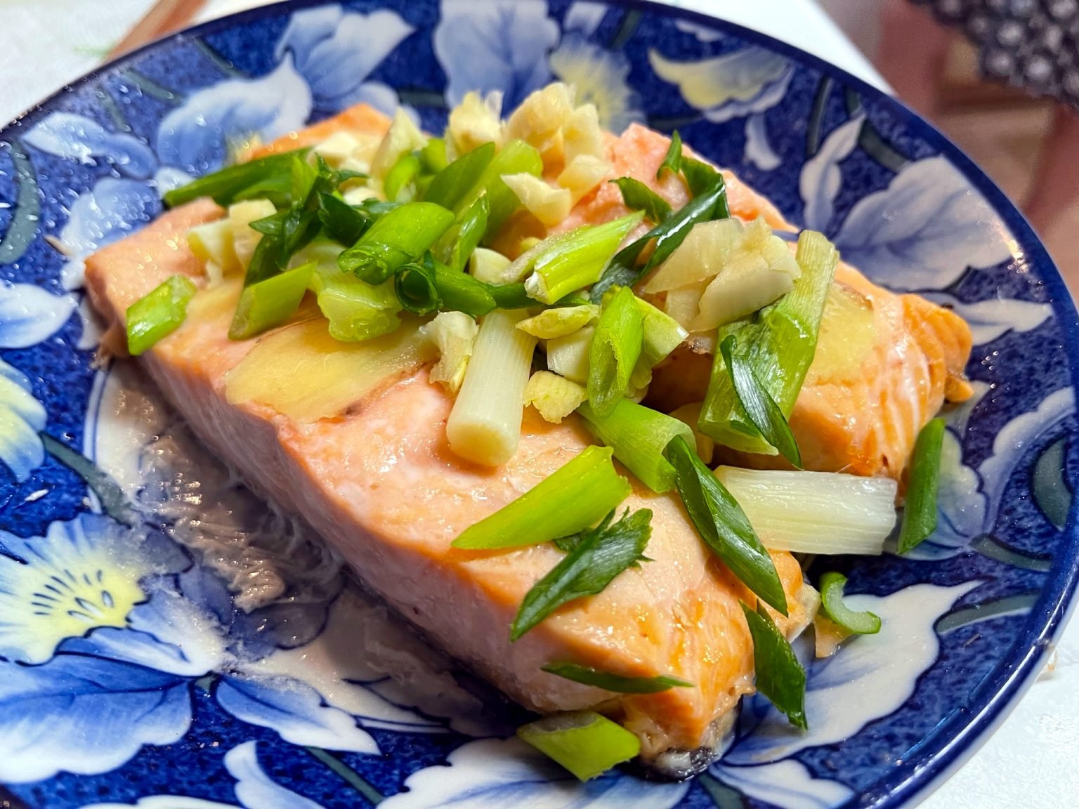 Salmon With Green Onions, Garlic, Soy Sauce • Oh Snap! Let's Eat!