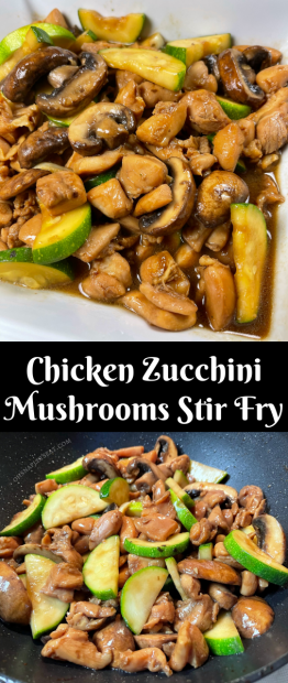 Chicken Zucchini Mushrooms Stir Fry • Oh Snap! Let's Eat!