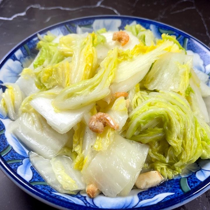 Stir Fry Napa Cabbage with Dried Shrimp