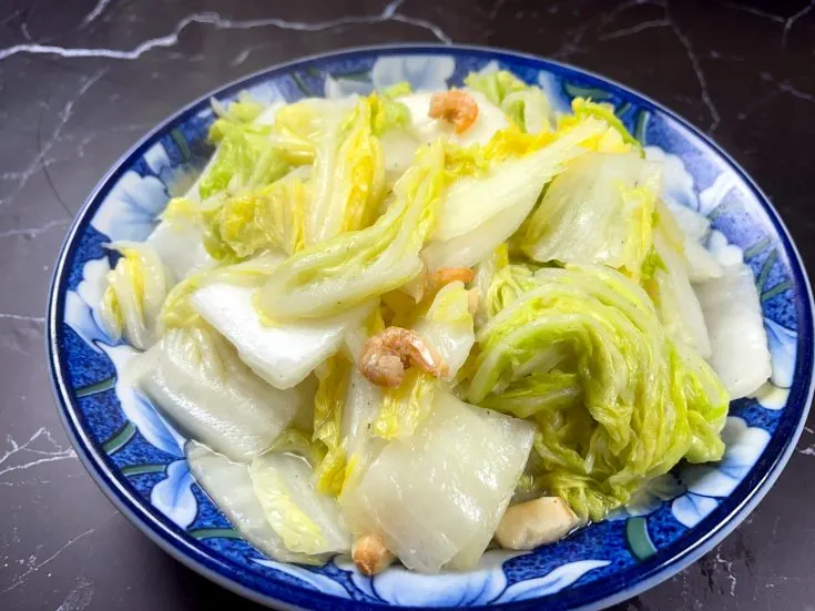 Stir Fry Napa Cabbage with Dried Shrimp