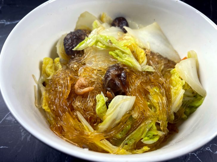 Napa Cabbage Glass Noodles Stir Fry