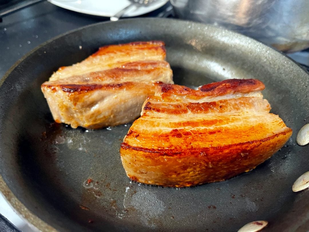 Pan Fried Pork Belly • Oh Snap! Let's Eat!