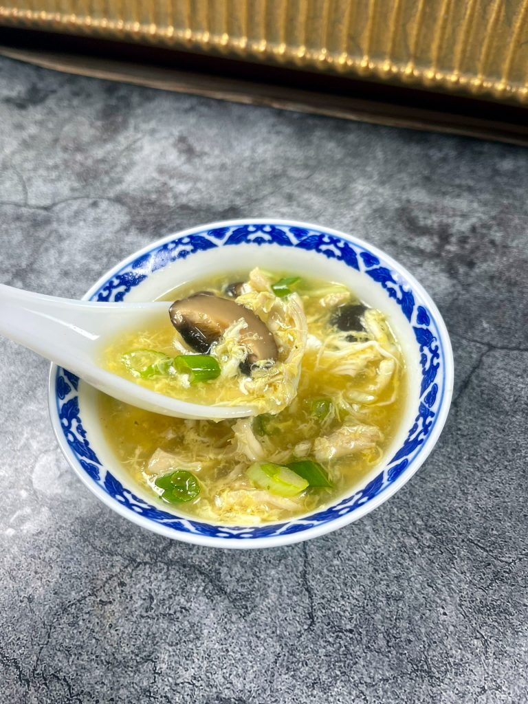 Chicken Egg Drop Soup with Shiitake Mushrooms