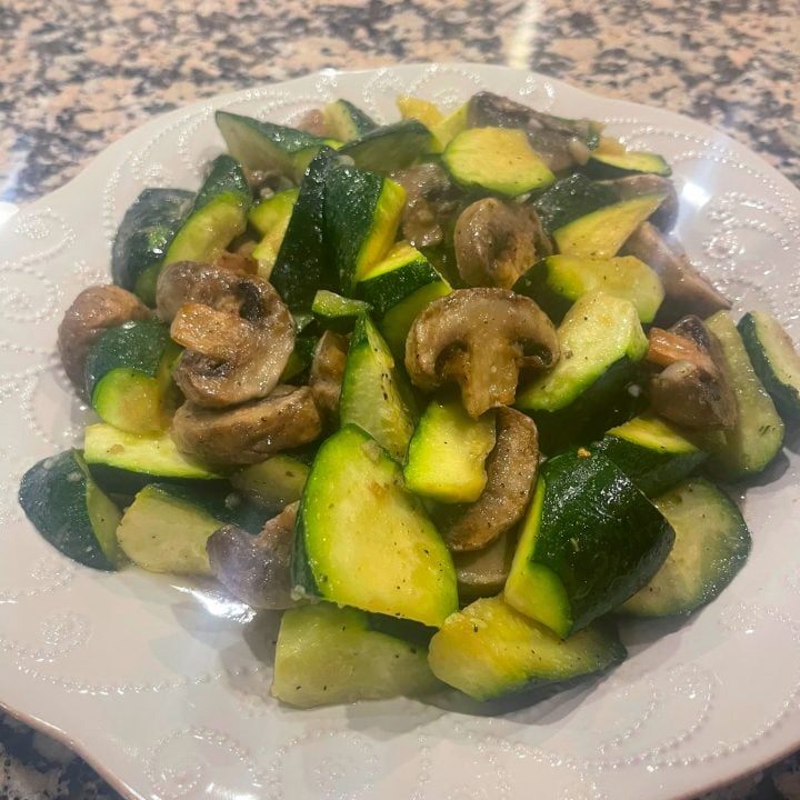 Oven Roasted Mushrooms and Zucchini