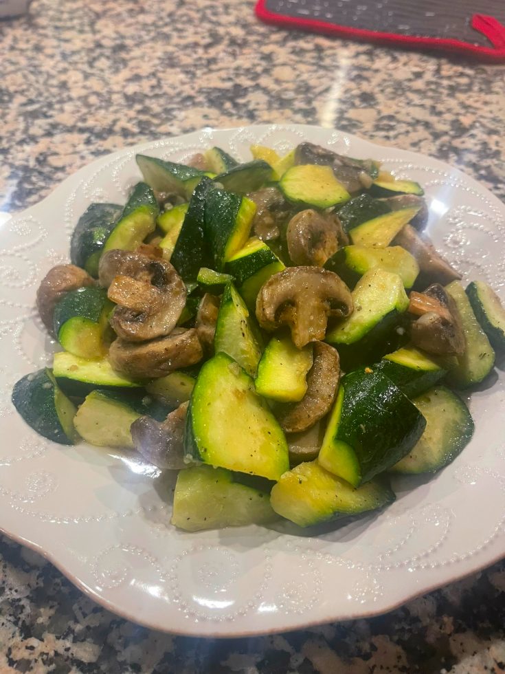 Oven Roasted Mushrooms and Zucchini