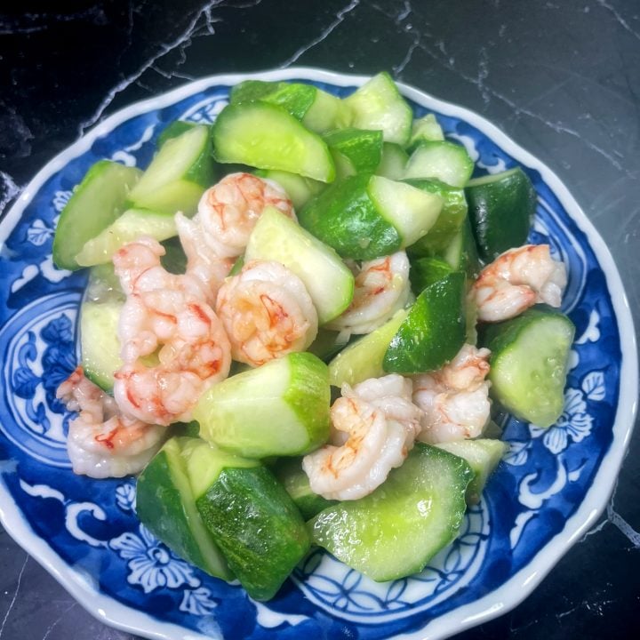 Shrimp Cucumber Stir Fry