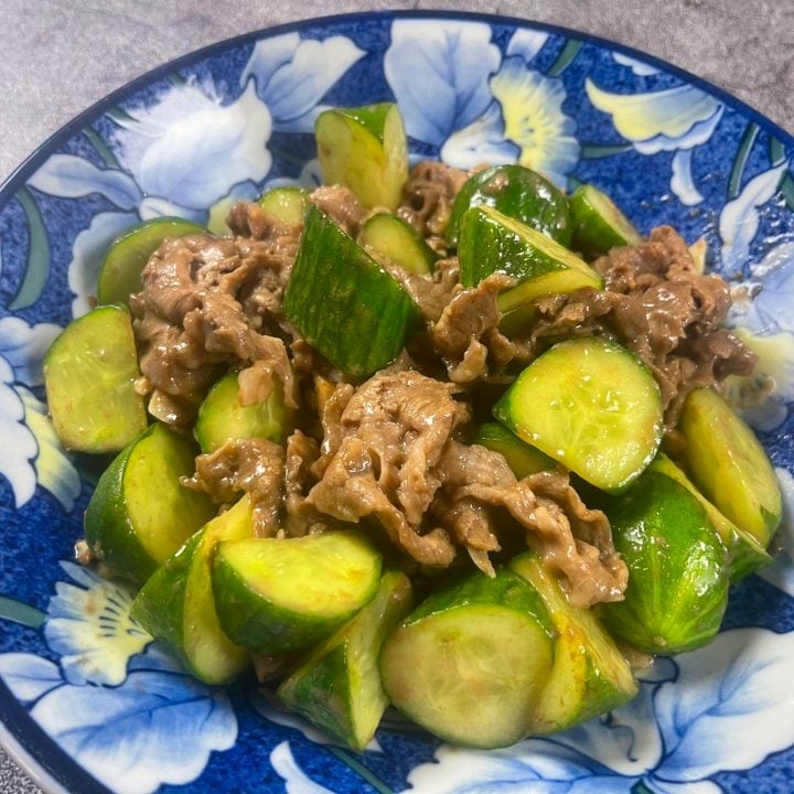 Beef Cucumber Stir Fry