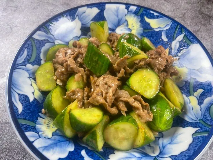 Beef Cucumber Stir Fry