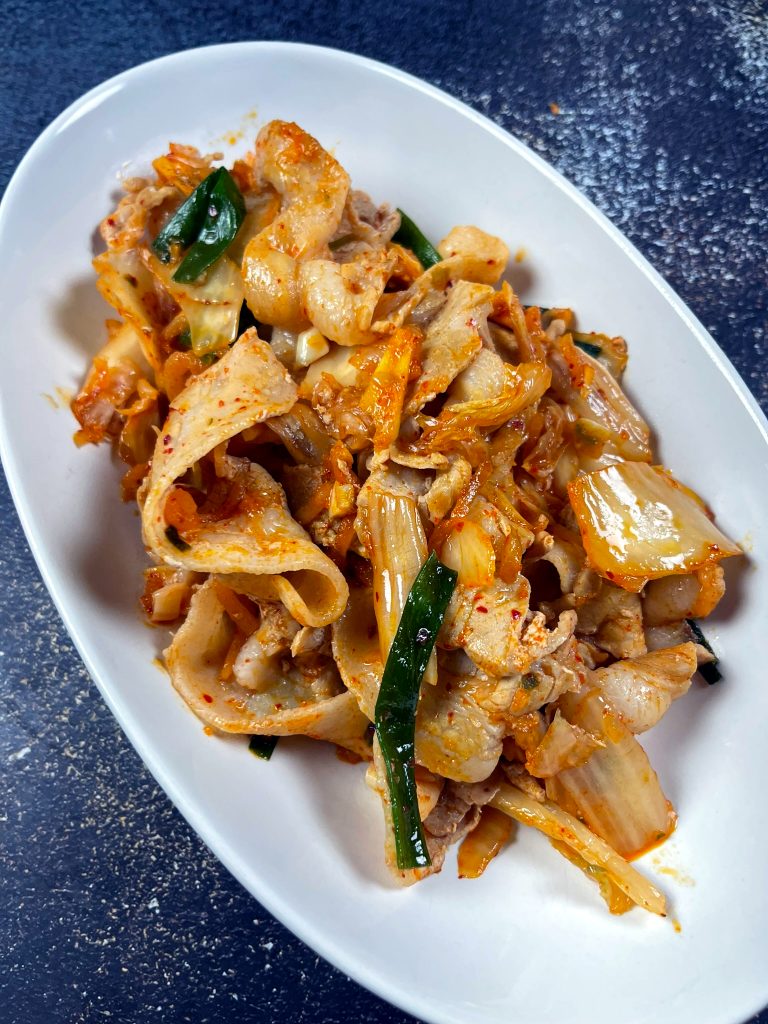 Kimchi Pork Belly Stir Fry 