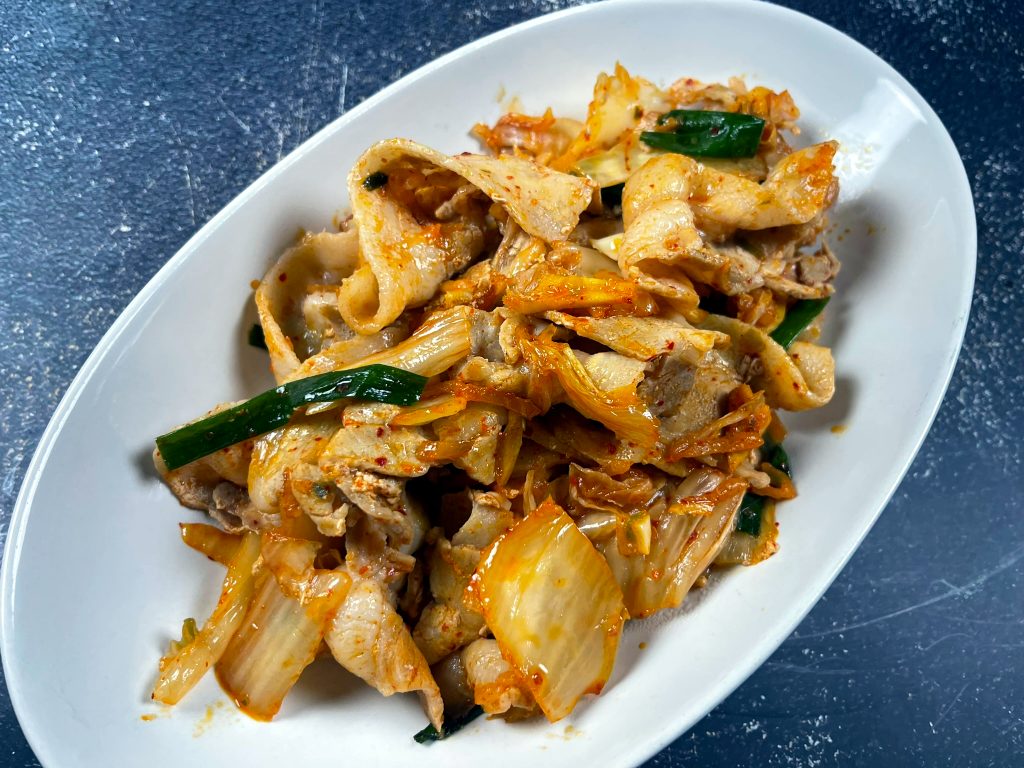 Kimchi Pork Belly Stir Fry 