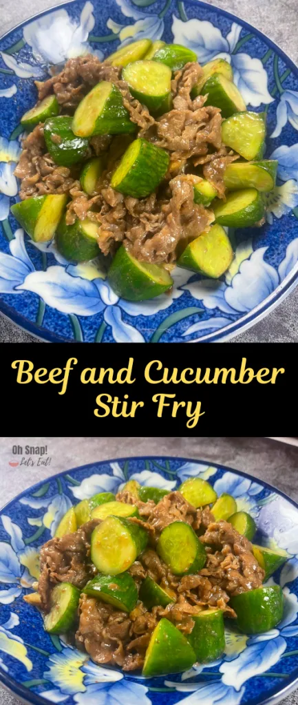 Beef cucumber stir fry