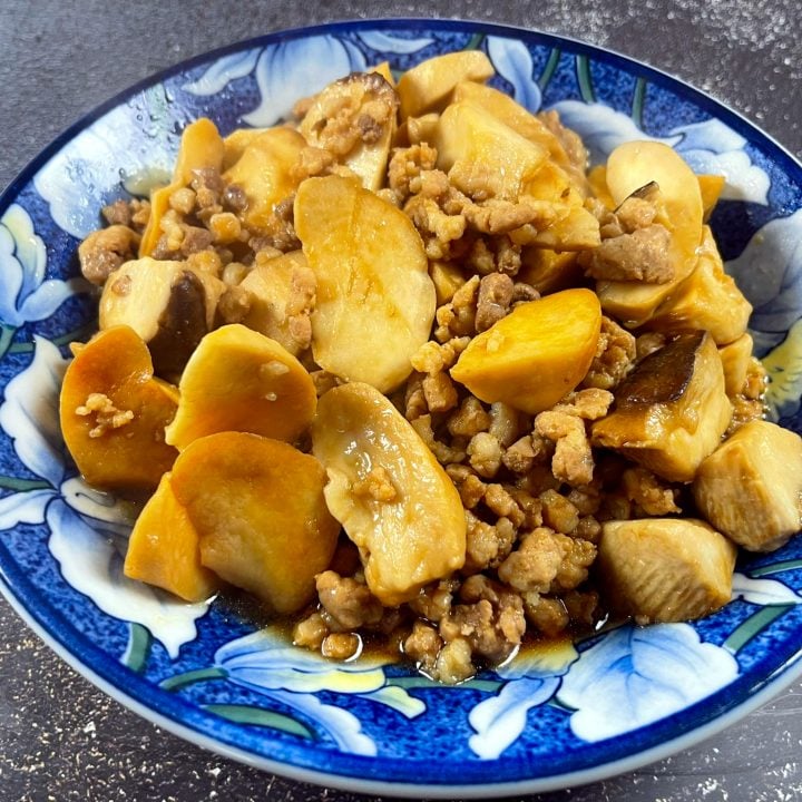 King Oyster Mushroom Stir Fry with Ground Pork Recipe