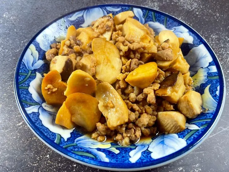 King Oyster Mushroom Stir Fry with Ground Pork