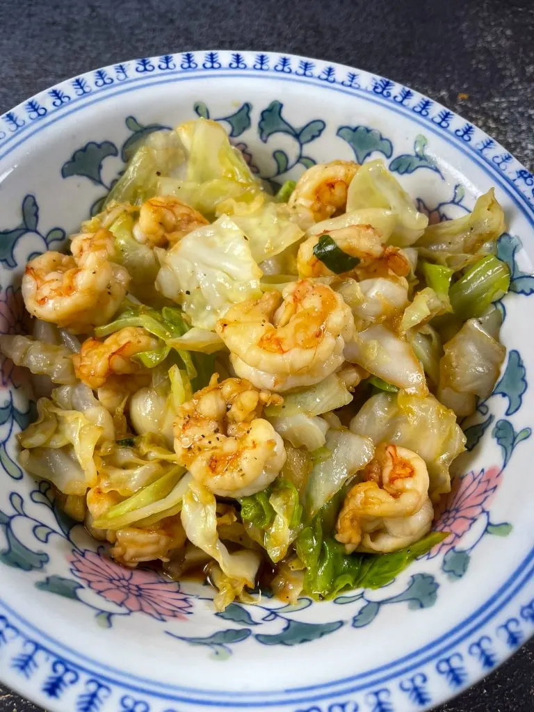 Shrimp Cabbage Stir Fry 