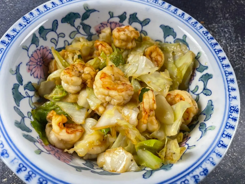 Shrimp Cabbage Stir Fry 