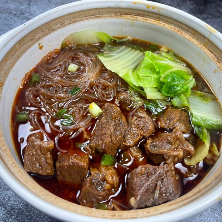 Chinese Braised Beef Stew with Glass Noodles Recipe