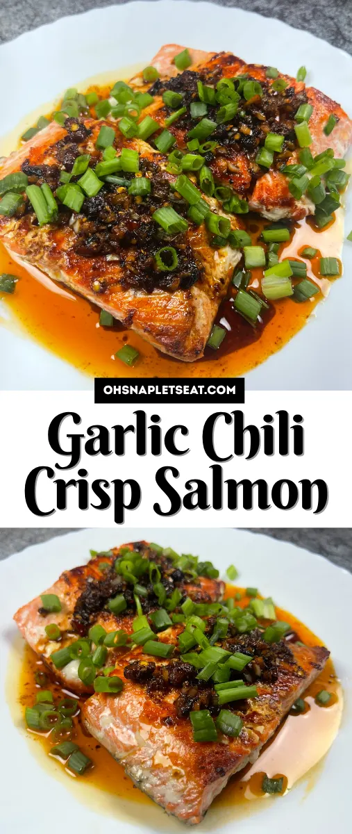 Garlic Chili Crisp Salmon (Easy & Spicy!)