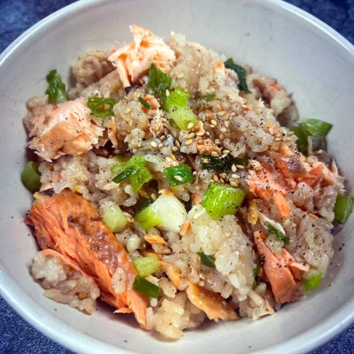 One-Pot Easy Salmon Rice Bowl (Rice Cooker or Instant Pot Recipe)