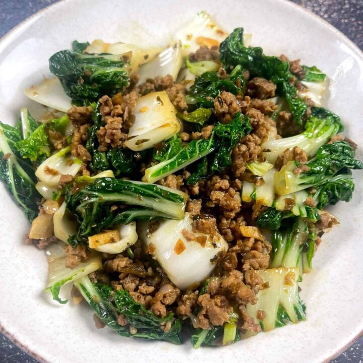 Ground Pork & Bok Choy Stir Fry