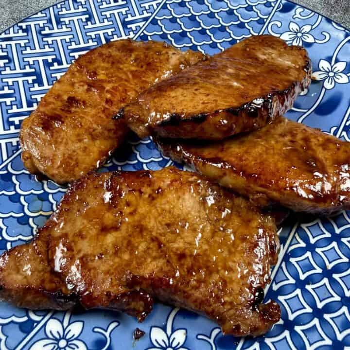 Pan-Fried Boneless Soy Garlic Pork Chops