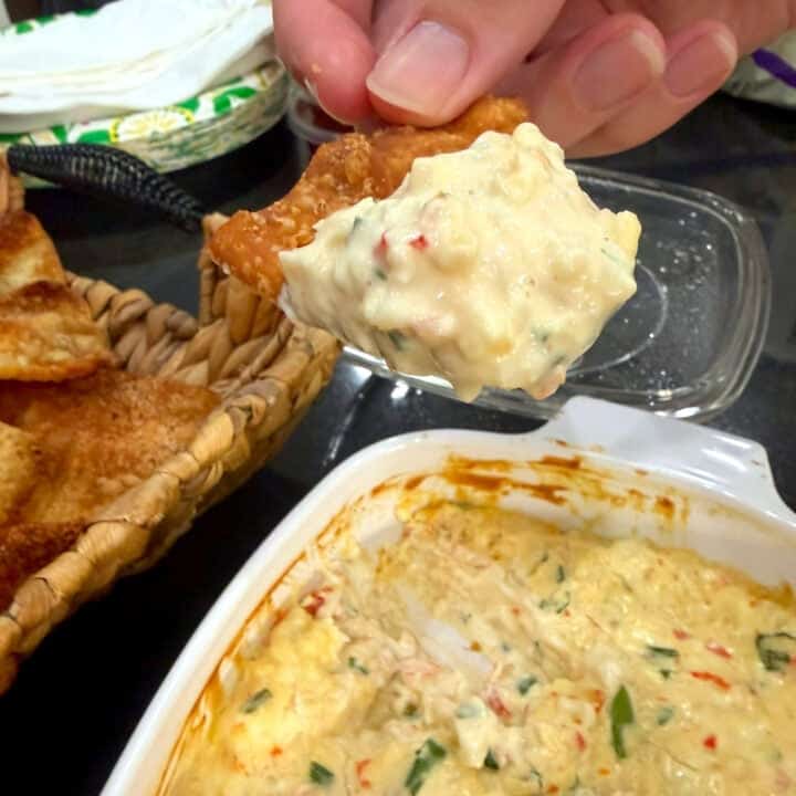 Easy Crab Rangoon Dip with Shrimp Recipe
