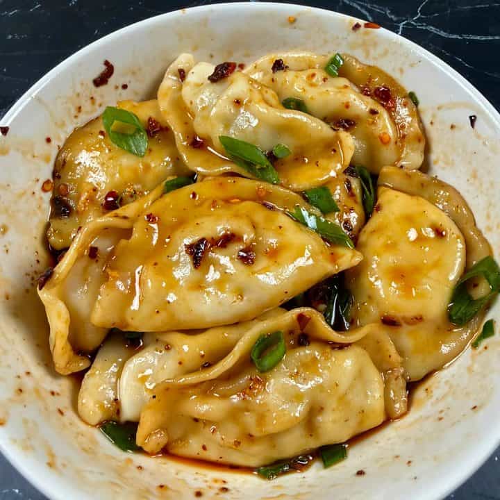 Sichuan Dumplings in Chili Oil